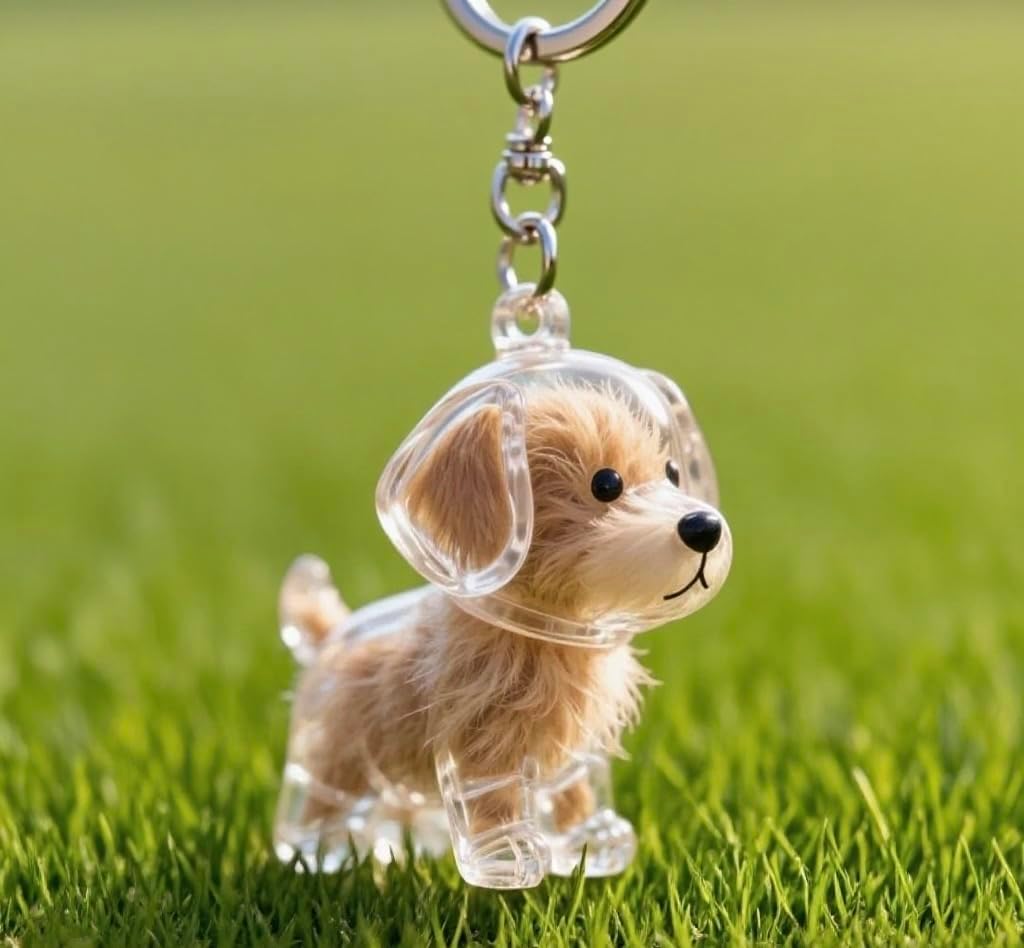Dog Hair Collector Keychain Charm Memorial Storage Box