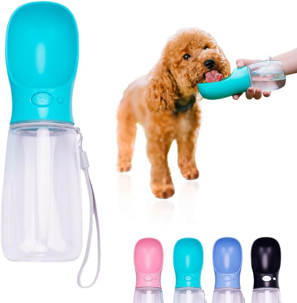 Portable Dog Water Bottle with Bowl – Leak Proof