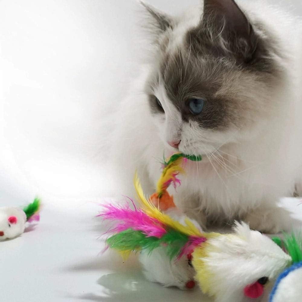 VOVIGGOL Cat Mice Toys for Indoor Cats 12PCS