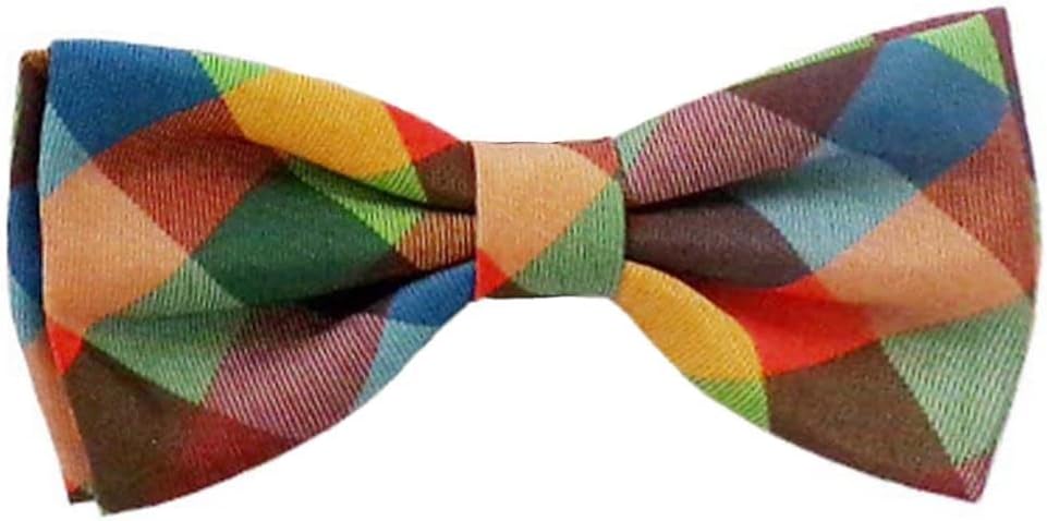 Huxley & Kent Pet Bow Tie for Dogs & Cats, Fall Check, Large/XLarge