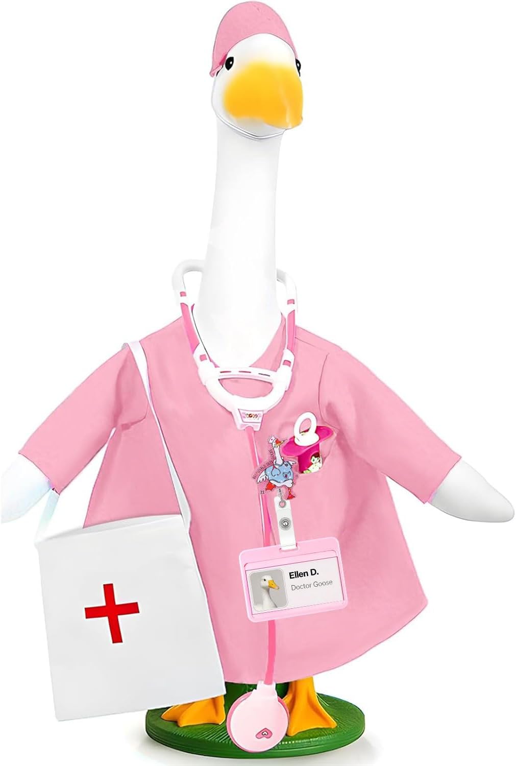 Porch Goose Outfits Clothes Fits 23" Cement Goose for Outdoor Lawn