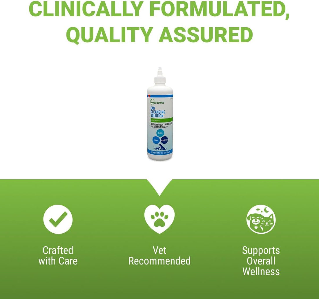 Vetoquinol Ear Cleansing Solution for Dogs and Cats - 16oz