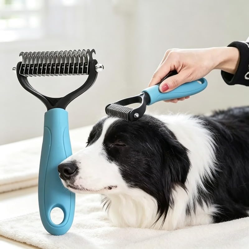 Pet Dematting Comb Set for Long Hair Grooming
