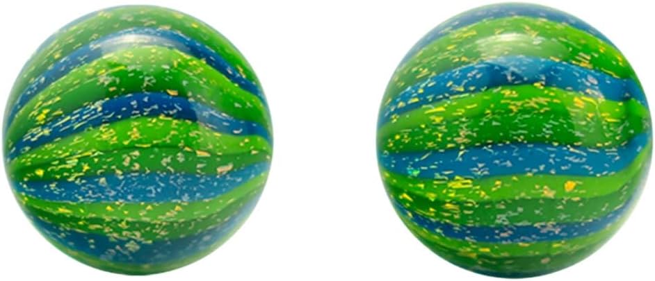 Dichro Green Glass Sphere Marbles | Two 6mm Marbles