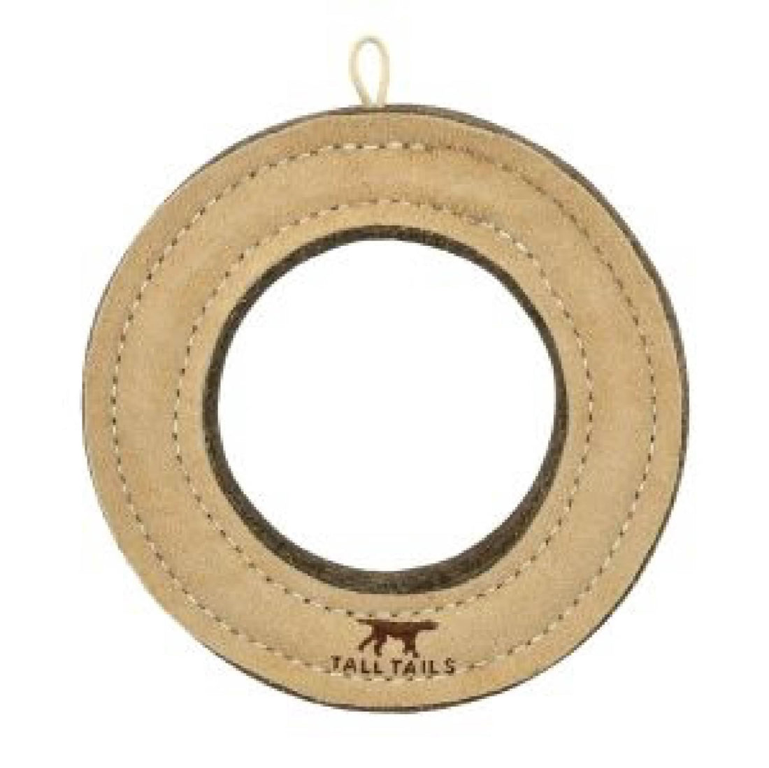 Tall Tails Ring Natural Leather Fetch Toy for Dogs