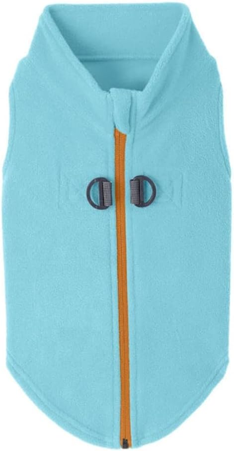 Gooby Zip-Up Fleece Dog Sweater, Pink, Small
