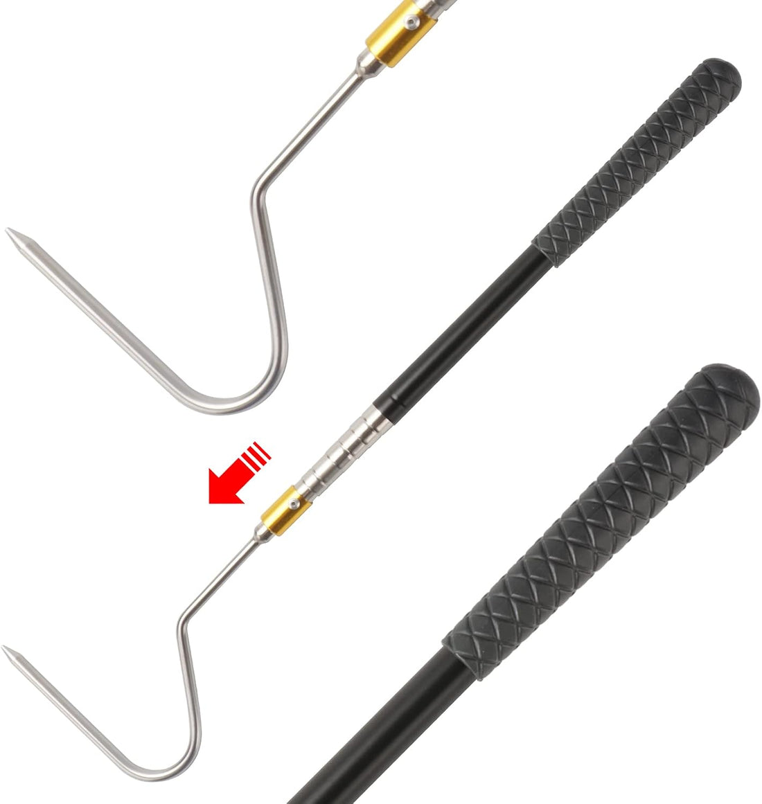 Yorikyas 64 inch Snake Catcher Hook Stick Tongs Grabber Handling Tool