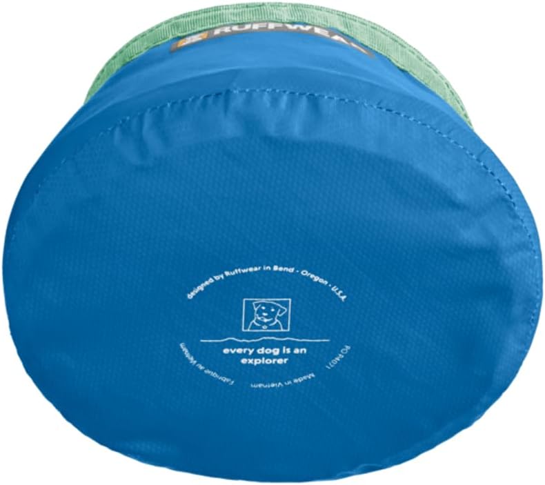 Ruffwear, Trail Runner Collapsible Dog Bowl, 4.2 Cups (1 L), Blue Pool