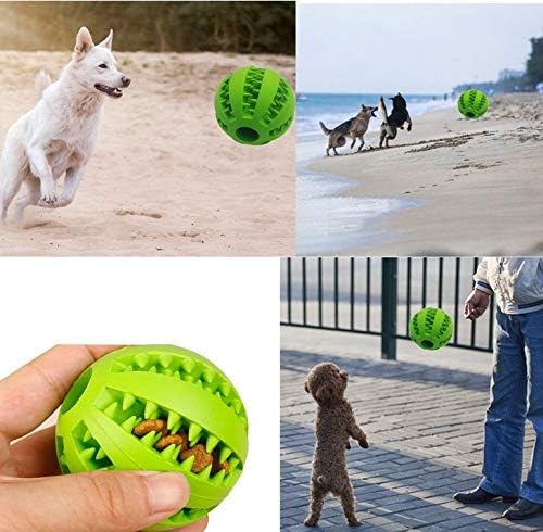 Sunglow 2 Pack Dog Toy Ball,Nontoxic Bite Resistant Teething Toys
