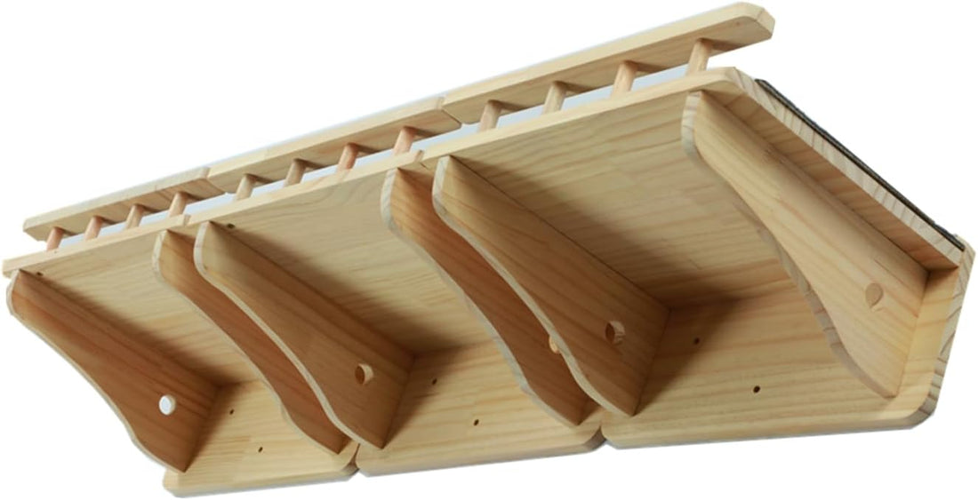 SHENGOCASE 47.2" x 11.8" Natural Solid Wood Wall Mounted Cat Shelves