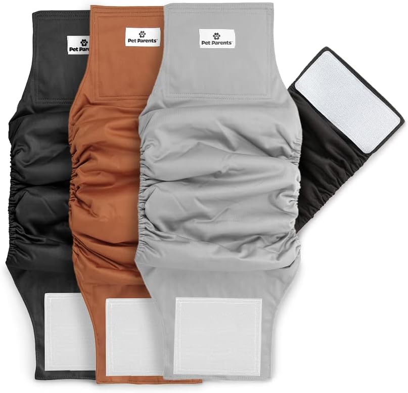 Pet Parents® Washable Belly Bands for Dogs + Extendrs® Durable Dog