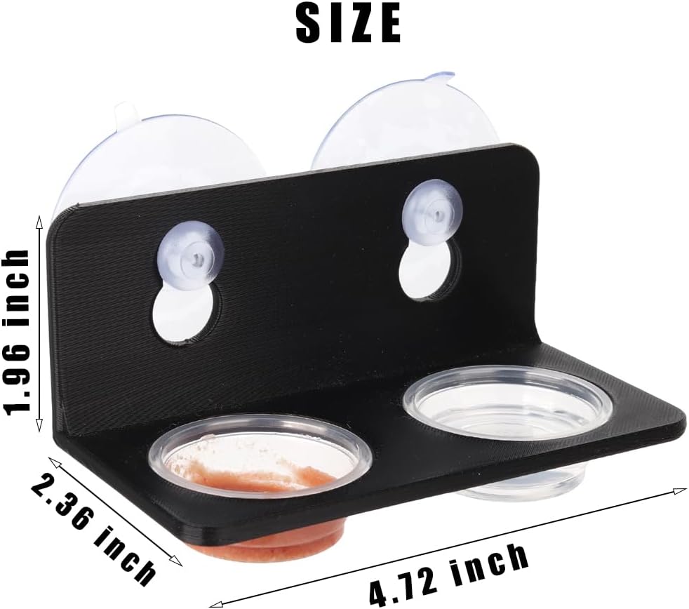 Crested Gecko Feeding Ledge with 10PCS Reptile Food Cups