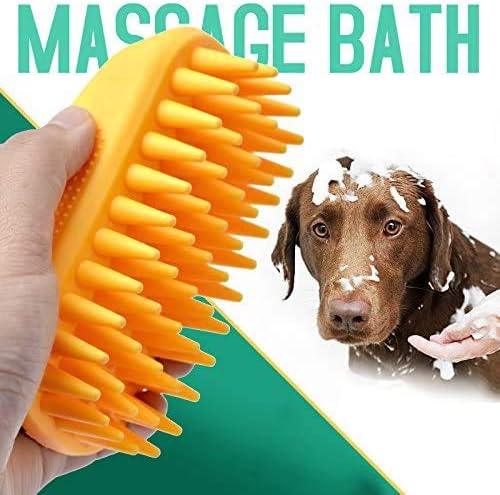 Pet Silicone Shampoo Brush for Long & Short Hair Medium Large Pets