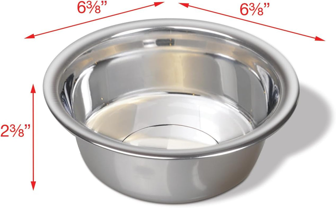 Van Ness Pets Medium Lightweight Stainless Steel Dog Bowl