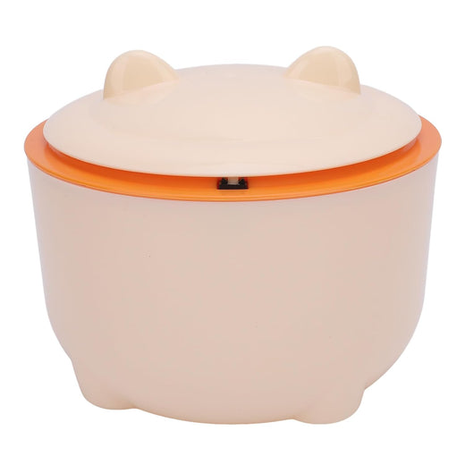 Cat Litter Trash Can White Compact Fully Enclosed Waste Container