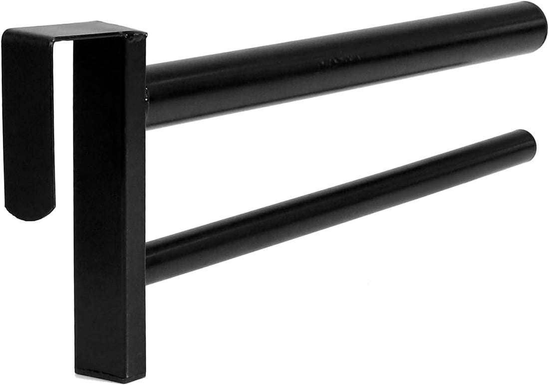 QWORK Removable Double Saddle Rack,Black - PVC Coated - One Size