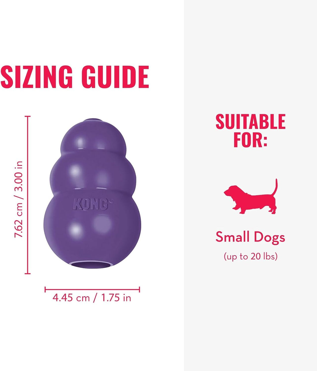 KONG Senior - Dog Toy with Gentle, Natural Rubber
