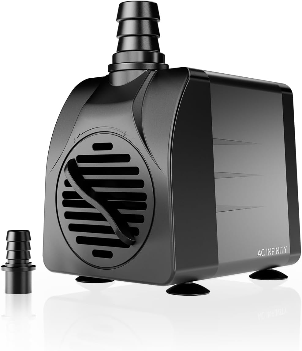 AC Infinity Submersible Pump 220 GPH for Hydroponics