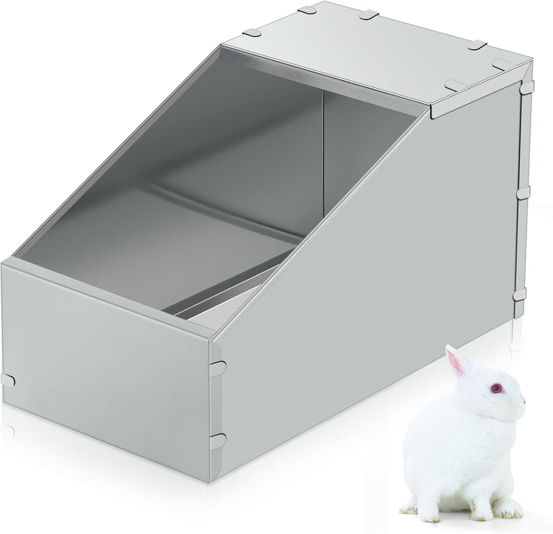 1 Pcs Galvanized Metal Rabbit Nesting Box, 14.5 * 8.5 * 8 Inch