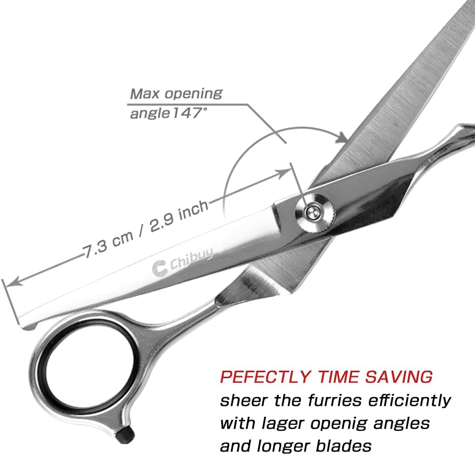 Chibuy Curved dog grooming scissors with Round Tips