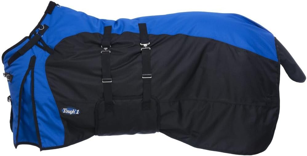 TOUGH1 600D Turnout Blanket with SNUGGIT, Turquoise, 69-in