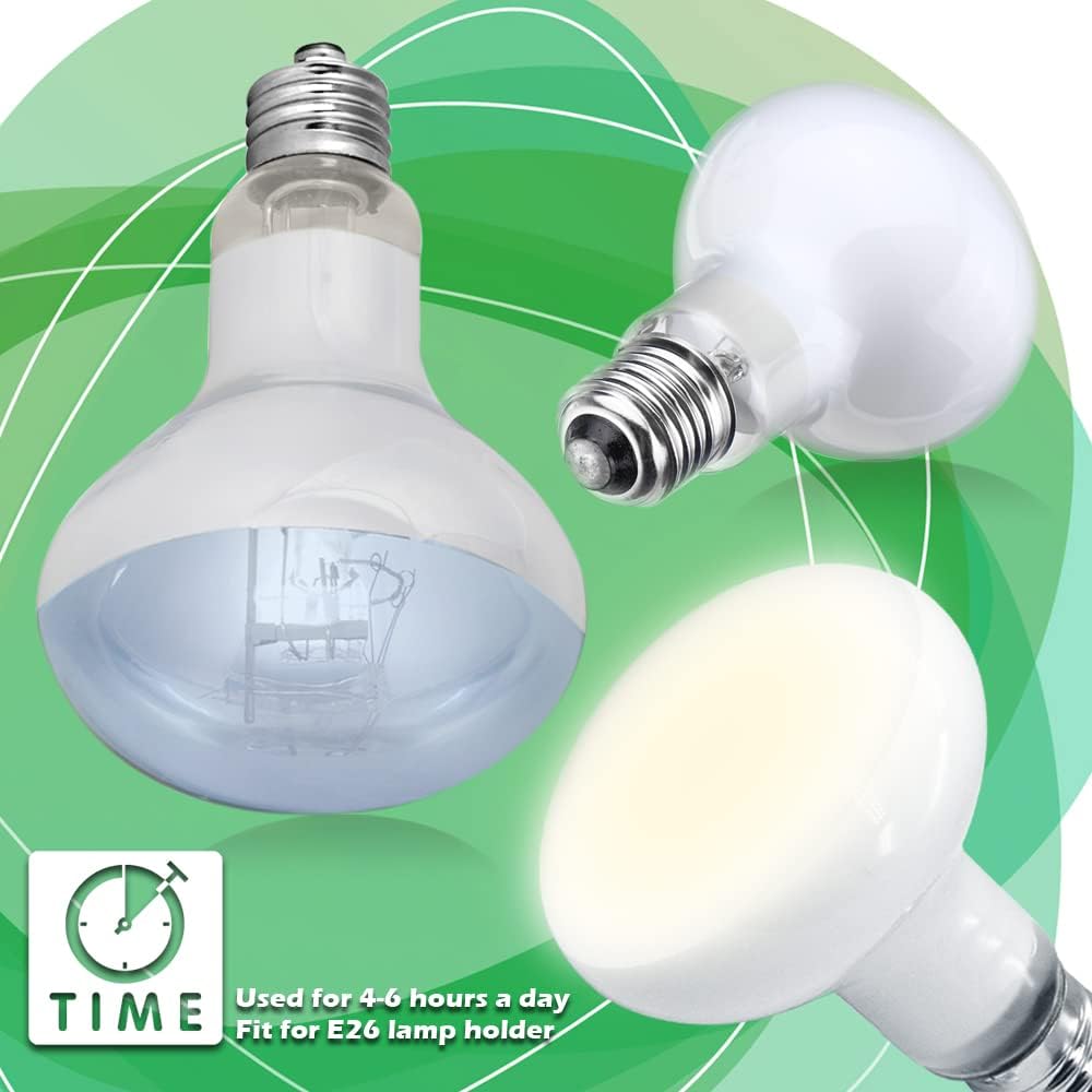 Reptile Heat Lamp 75W 2 Pack,UVA Basking Light Bulbs,Natural Daylight