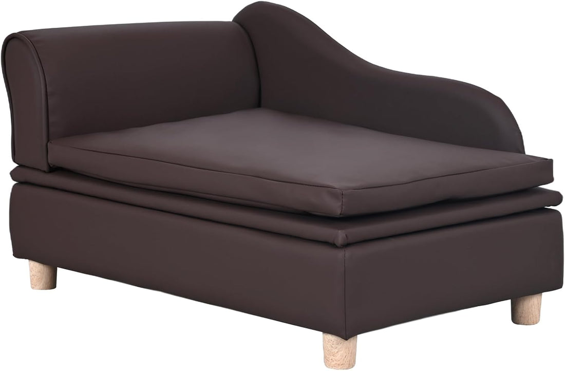 PU Leather Dog Sofa and Chair with Storage