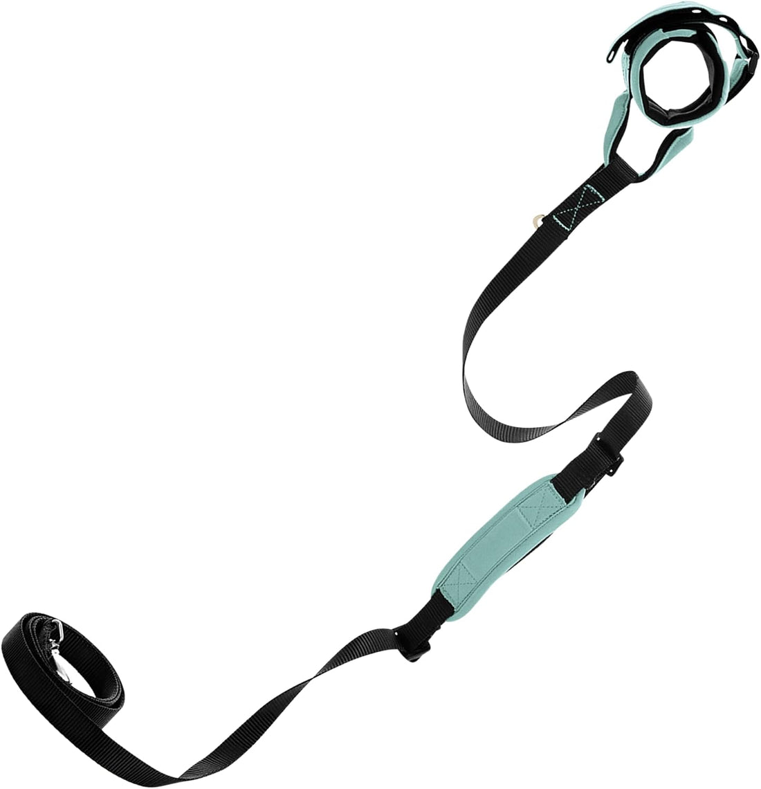 Gooby Wristband Surfer Leash + Traffic Handle, Black, 6 FT