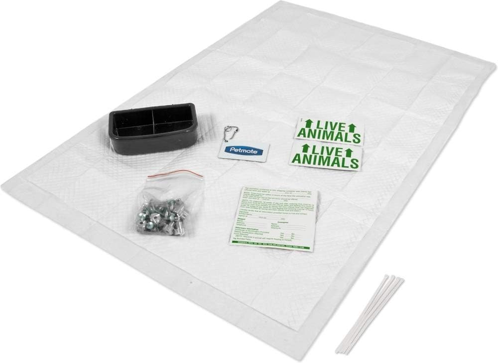 Petmate Sky Kennel Pet Carrier and Petmate 290300 Kennel Travel Kit