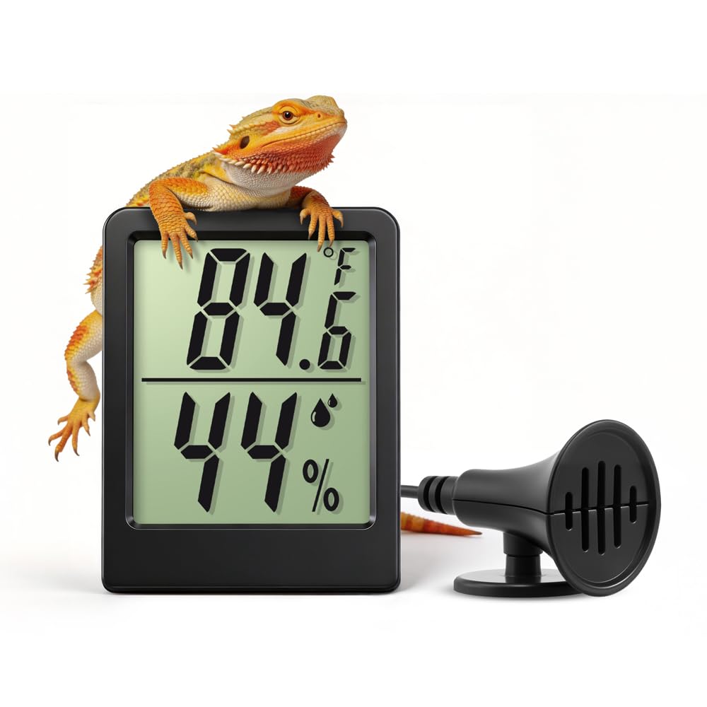 Reptile Thermometer Hygrometer LCD Digital Terrarium Thermometer