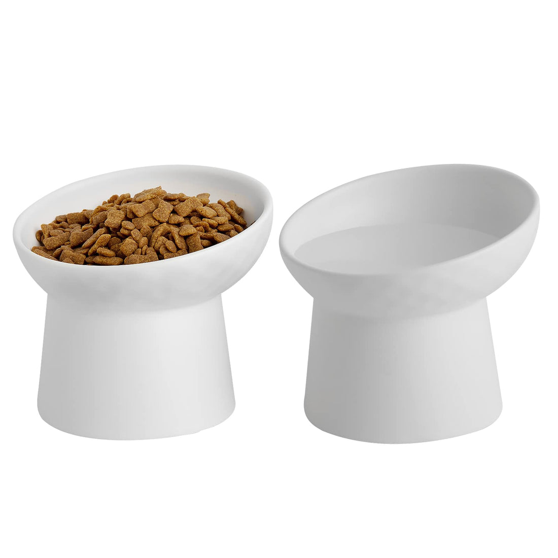 KITCHENLESTAR Ceramic Raised Cat Bowls