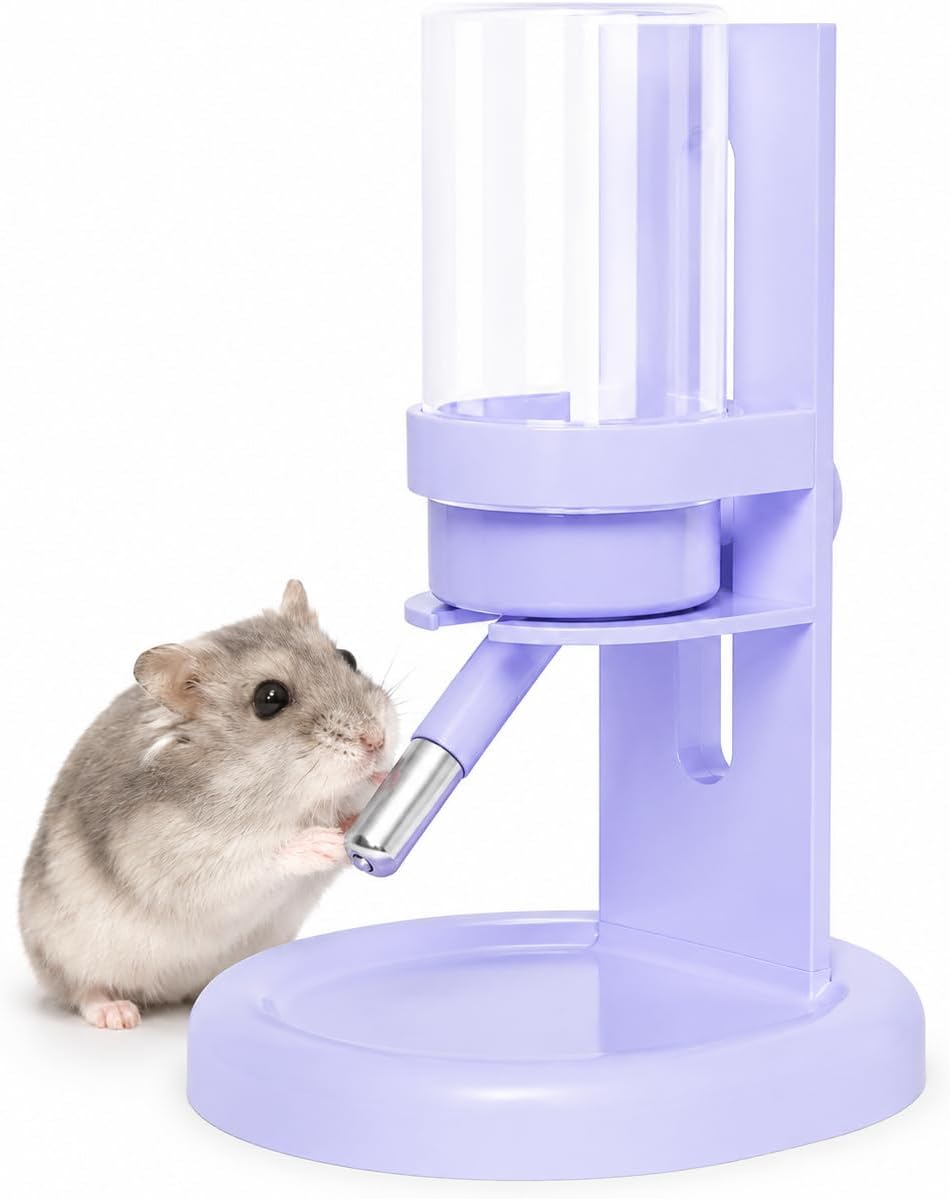 Hamster Water Bottle No Drip, 4oz Glass Small Animal Water Dispenser