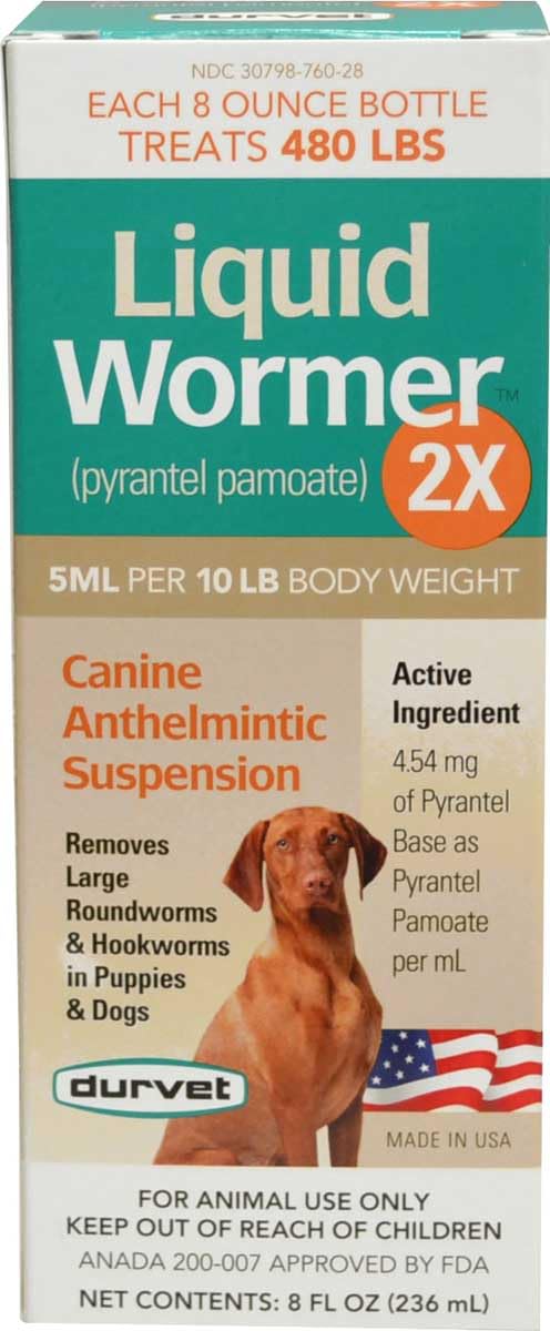 DURVET 2251171 Wormer-Double Strength Liquid Dog