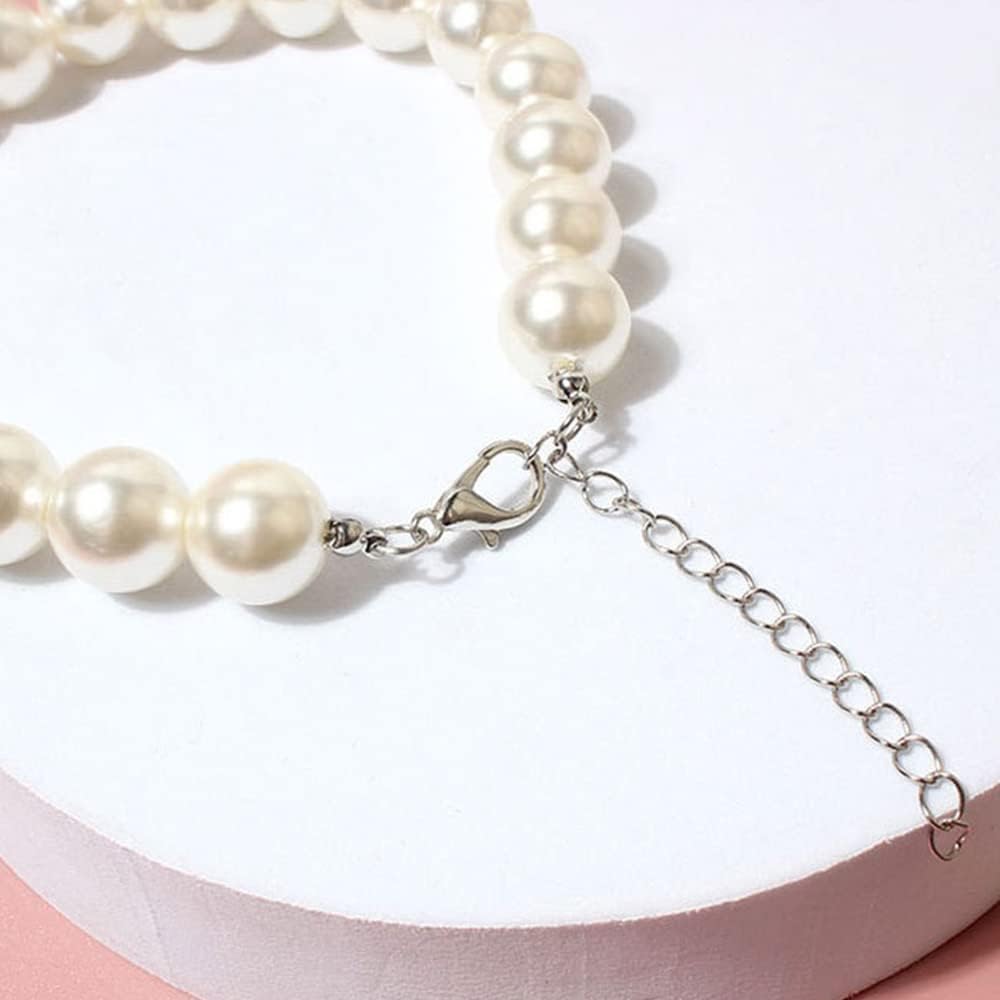 Adorable Pet Pearl Collar Adjustable Cat Dog Pet Necklace Jewelry