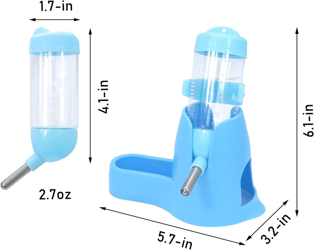 Wontee 3 in 1 Hamster Water Bottle with Food Bowl Hideout Base