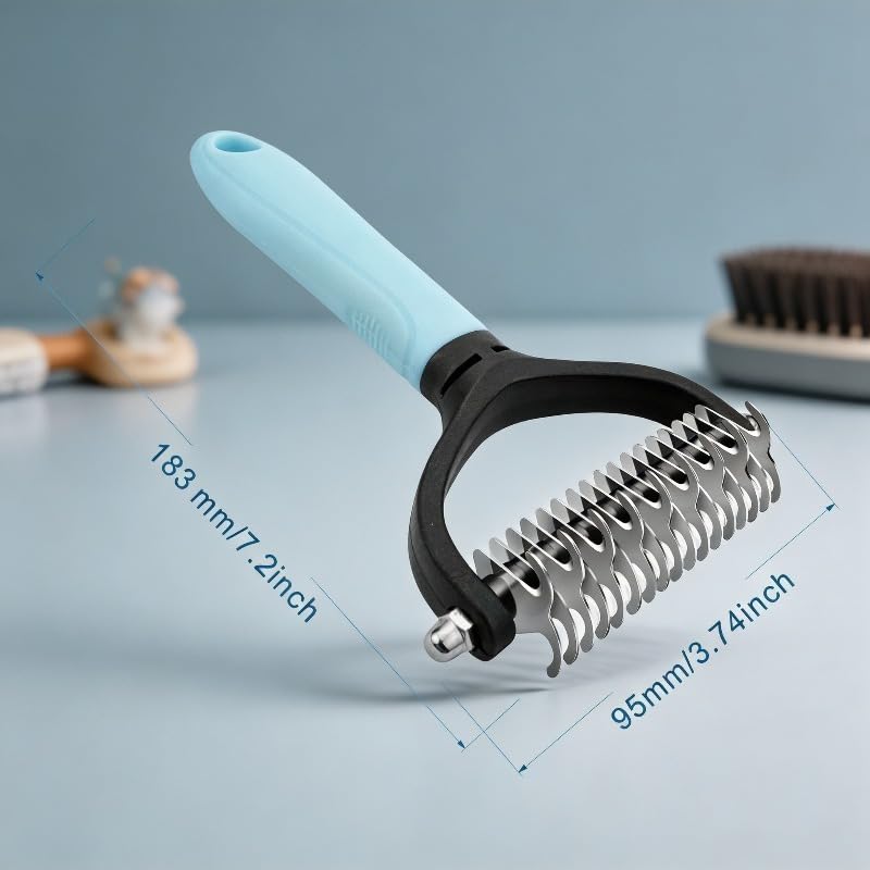 Pet Dematting Comb Set for Long Hair Grooming