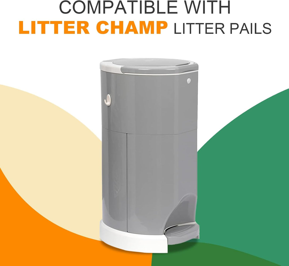 6 Pack Refill Compatible with Litter Champ Refill Bags Pail