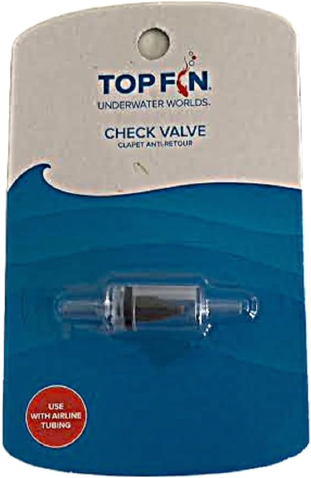 Top Fin Aquarium Check Valve. Keeps Water from Siphoning When Pump is