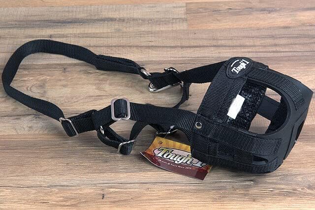 TOUGH1 Easy Breathe Easy GRAZING Horse Muzzle, Black, Large Horse