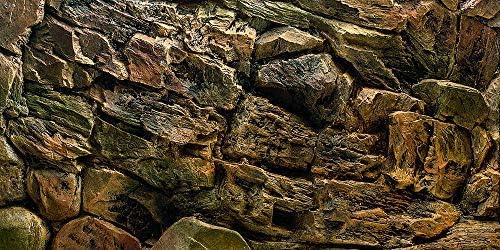 Rock Wall Aquarium Background Poster PVC Fish Tank Decor Landscape 24