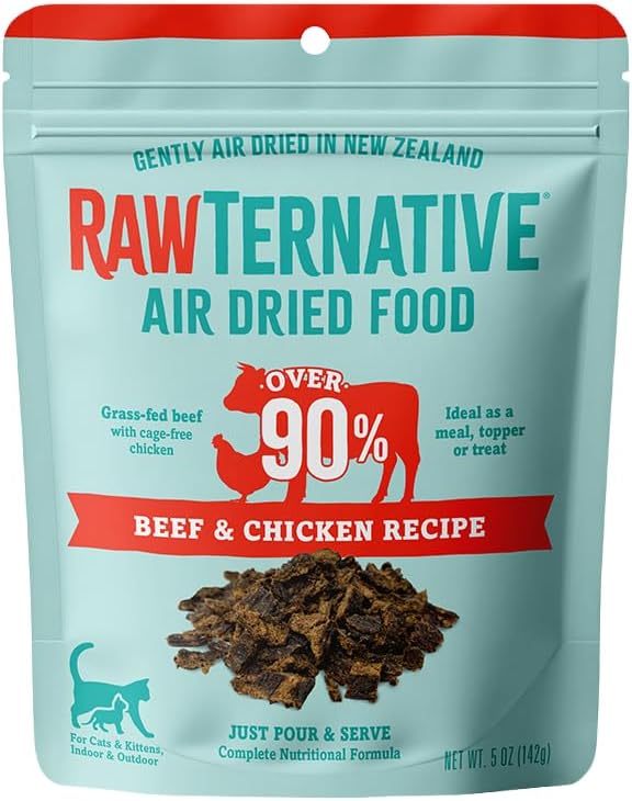 RawTernative Air‑Dried Cat Food, Beef & Chicken Recipe, 5 oz