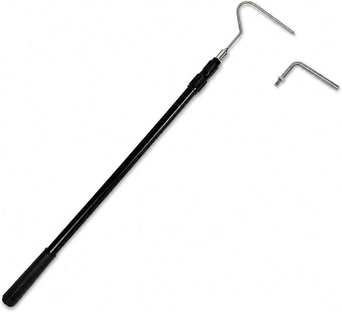 7-Foot Telescoping Aluminum Snake Hook and Truck Cargo Grabber, 2-in-1