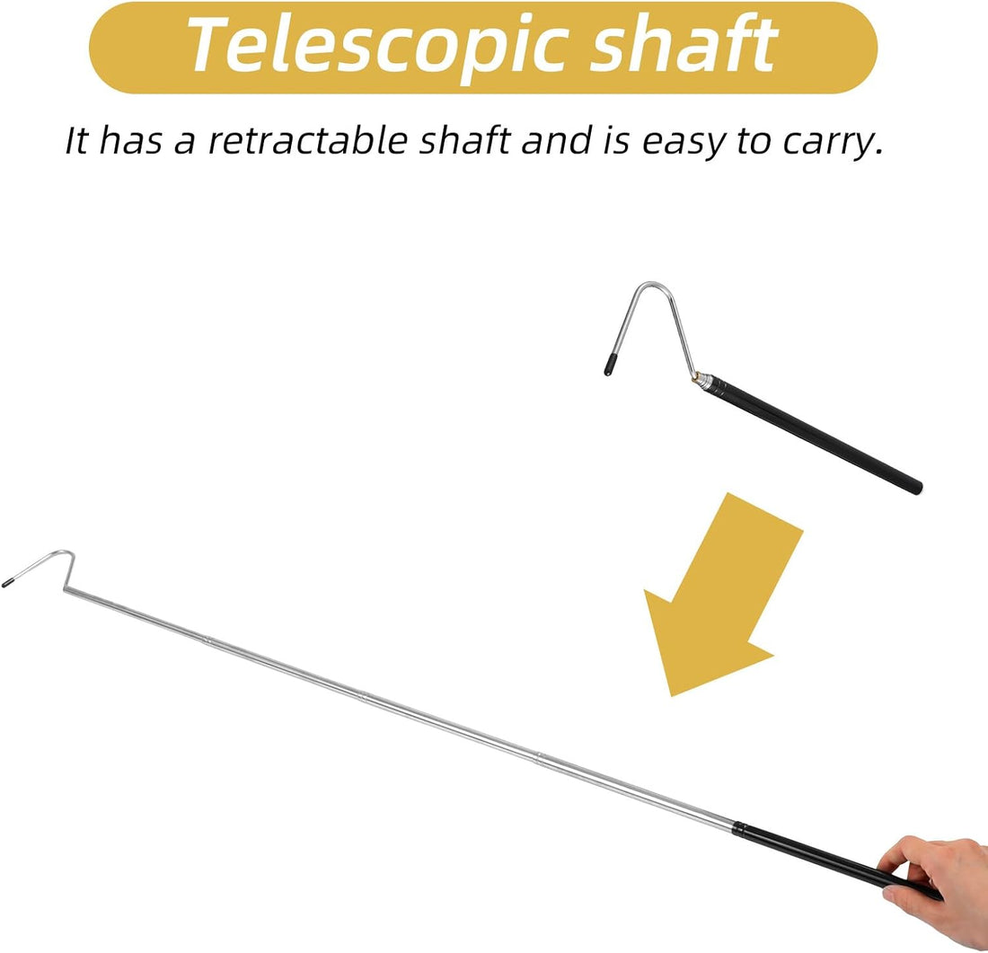 Mabor 40 Inch Snake Hook, Stainless Steel Extensible Grappling Hook