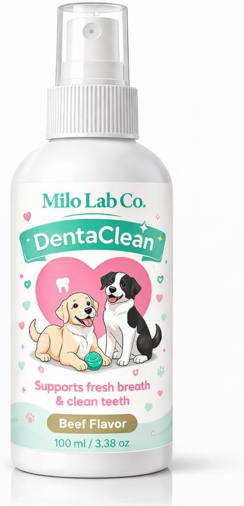 Milolabco Probiotic Dental Spray, Dentaclean Spray for Dogs