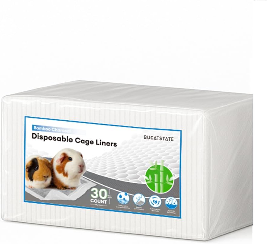 BUCATSTATE Disposable Guinea Pig Cage Liners 30 Count