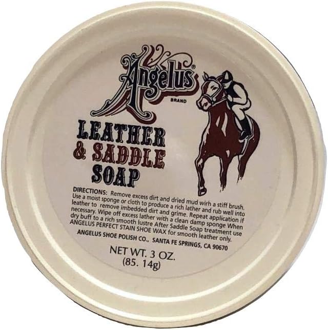 Angelus Saddle Soap Leather Cleaner Conditioner and Leather Softener