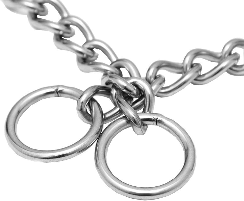 SGODA Chain Dog Training Choke Collar, Total Length 20 in, 2.5 mm