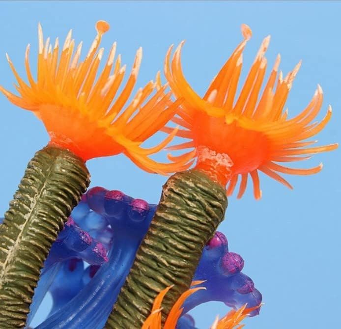TOPINCN Silicone Sea Anemone Aquarium Ornament, 2.4 x 2 x 3.1 in