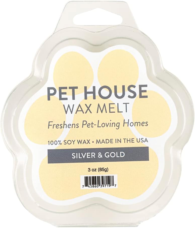 Silver & Gold Christmas Wax Melts Plant-Based Wax, 2 Pack Pet House