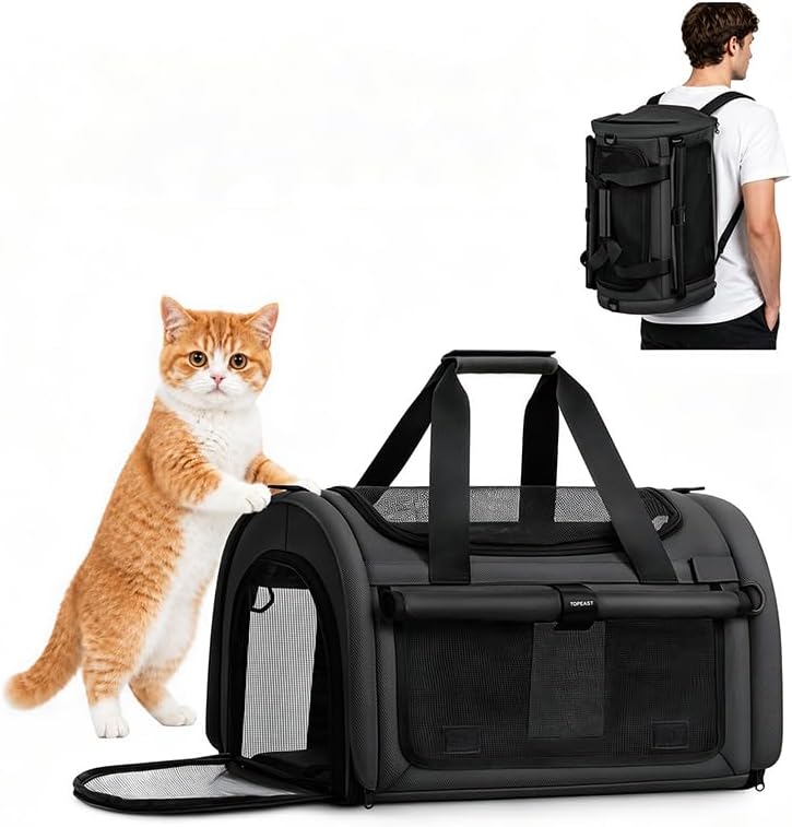 Backpackable Cat Carrier 17"x11"x11"